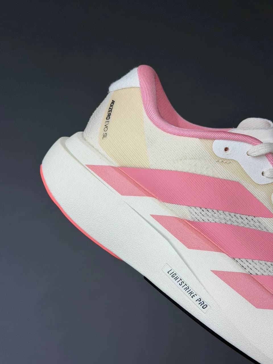 کتونی آدیداس آدیزیرو اوو اس ال کرم صورتی Adidas Adizero Evo SL Cream Pink — تصویر ۱۲