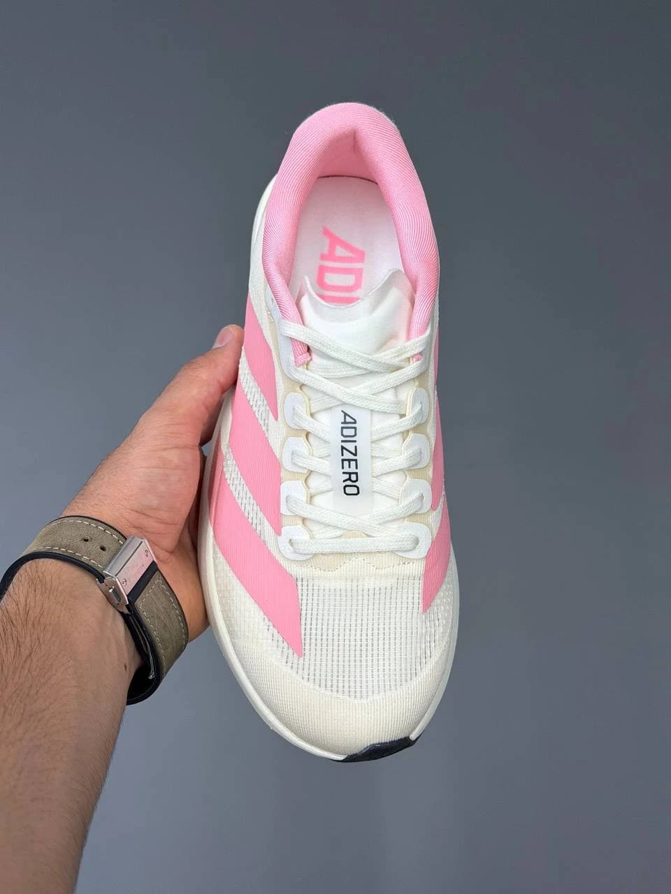 کتونی آدیداس آدیزیرو اوو اس ال کرم صورتی Adidas Adizero Evo SL Cream Pink — تصویر ۳
