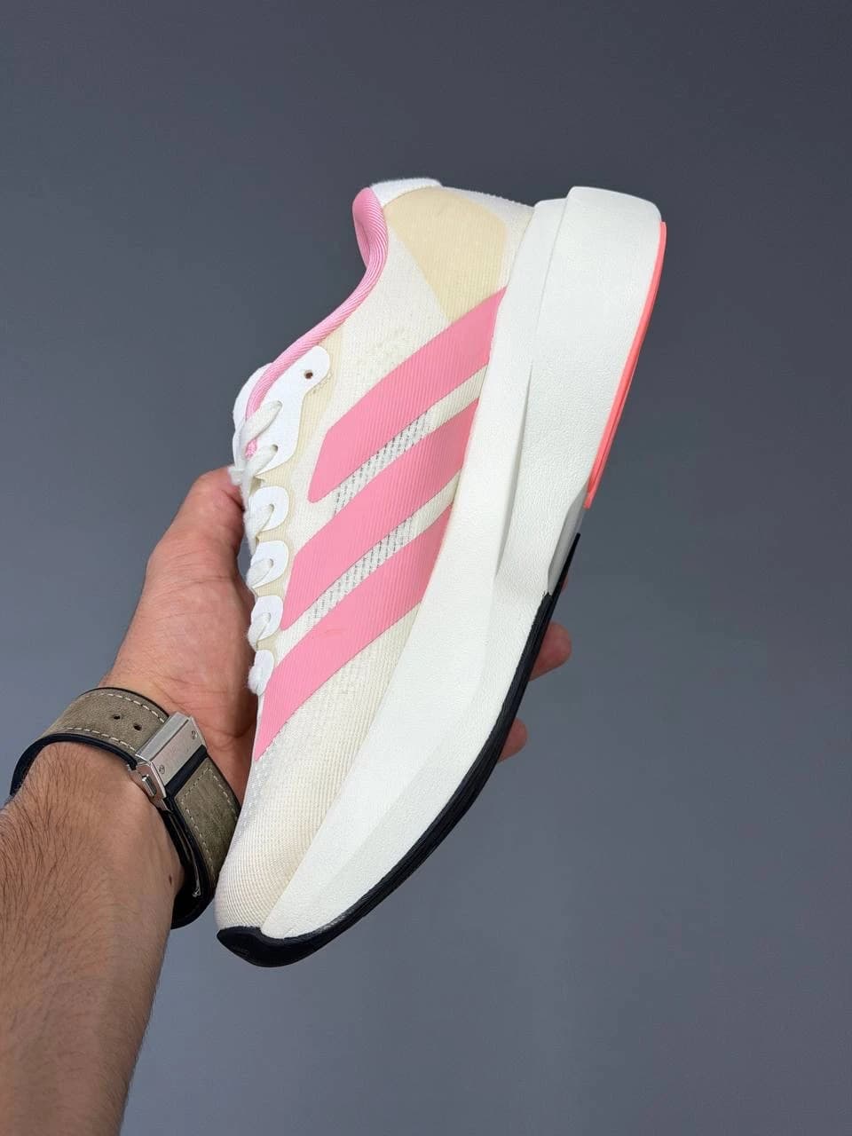کتونی آدیداس آدیزیرو اوو اس ال کرم صورتی Adidas Adizero Evo SL Cream Pink — تصویر ۴