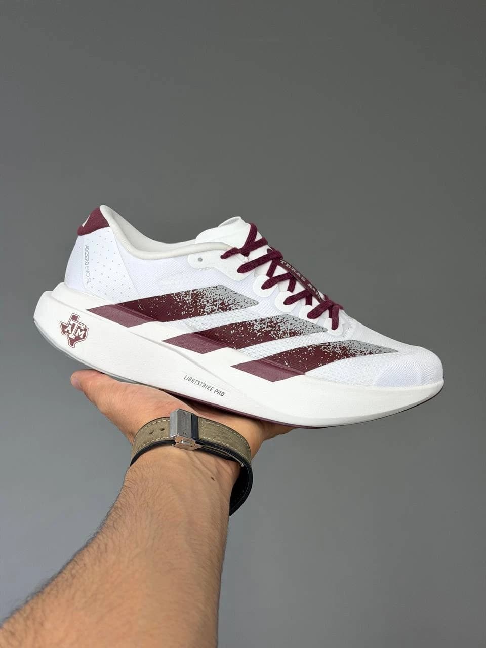 کتونی آدیداس آدیزیرو اوو اس ال سفید زرشکی Adidas Adizero Evo SL White Crimson — تصویر ۸