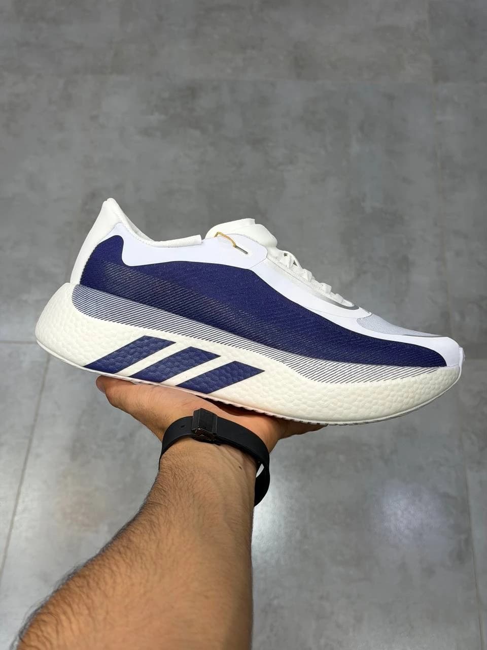 کتونی آدیداس هایپربوست ادج سفید سرمه ای Adidas Hyperboost Edge Navy White — تصویر ۷