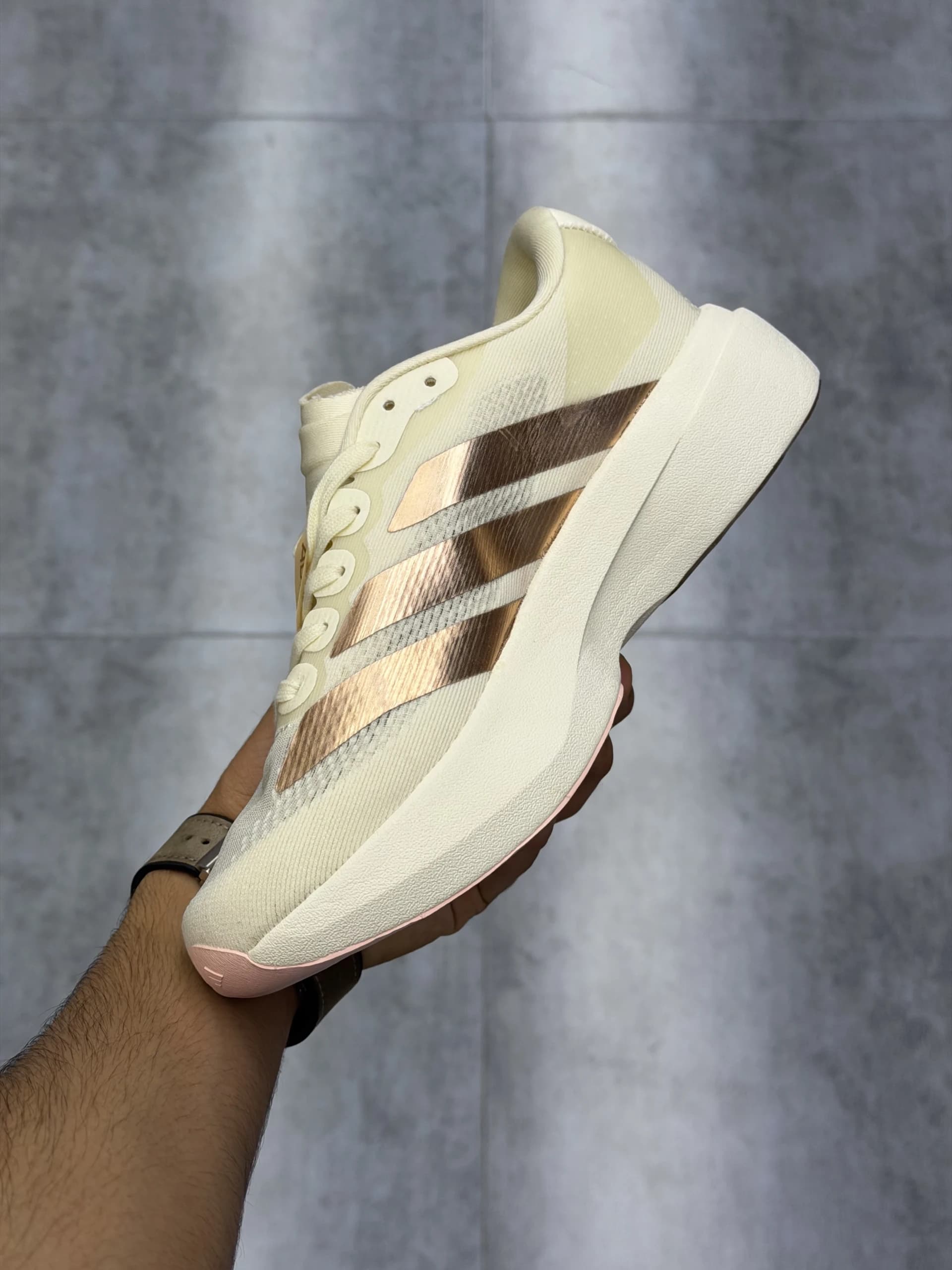 کتونی آدیداس آدیزیرو اوو اس ال کرم طلایی Adidas Adizero Evo SL Cream Gold — تصویر ۸