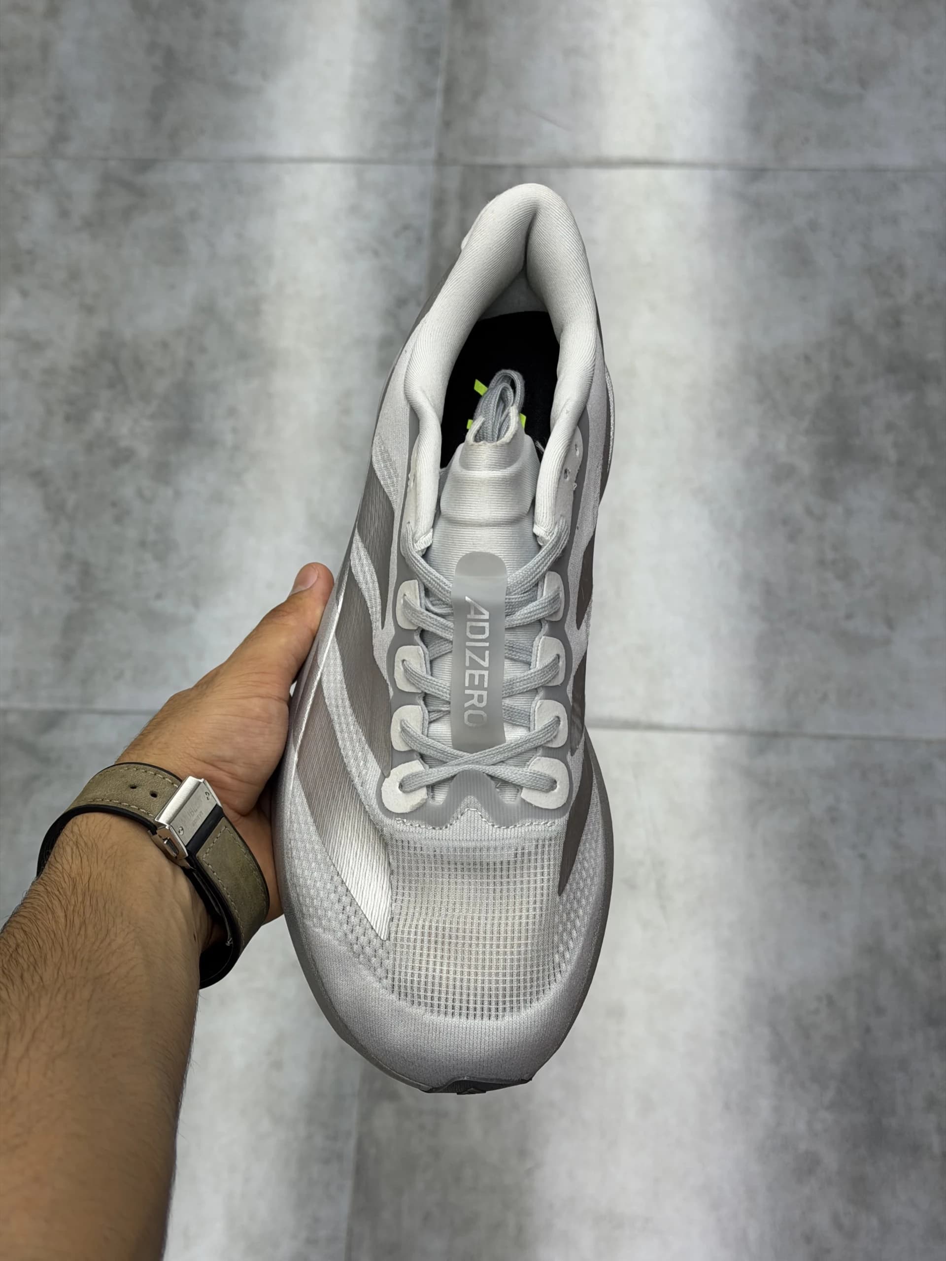 کتونی آدیداس آدیزیرو اوو اس ال خاکستری نقره ای Adidas Adizero Evo SL Gray Silver — تصویر ۷