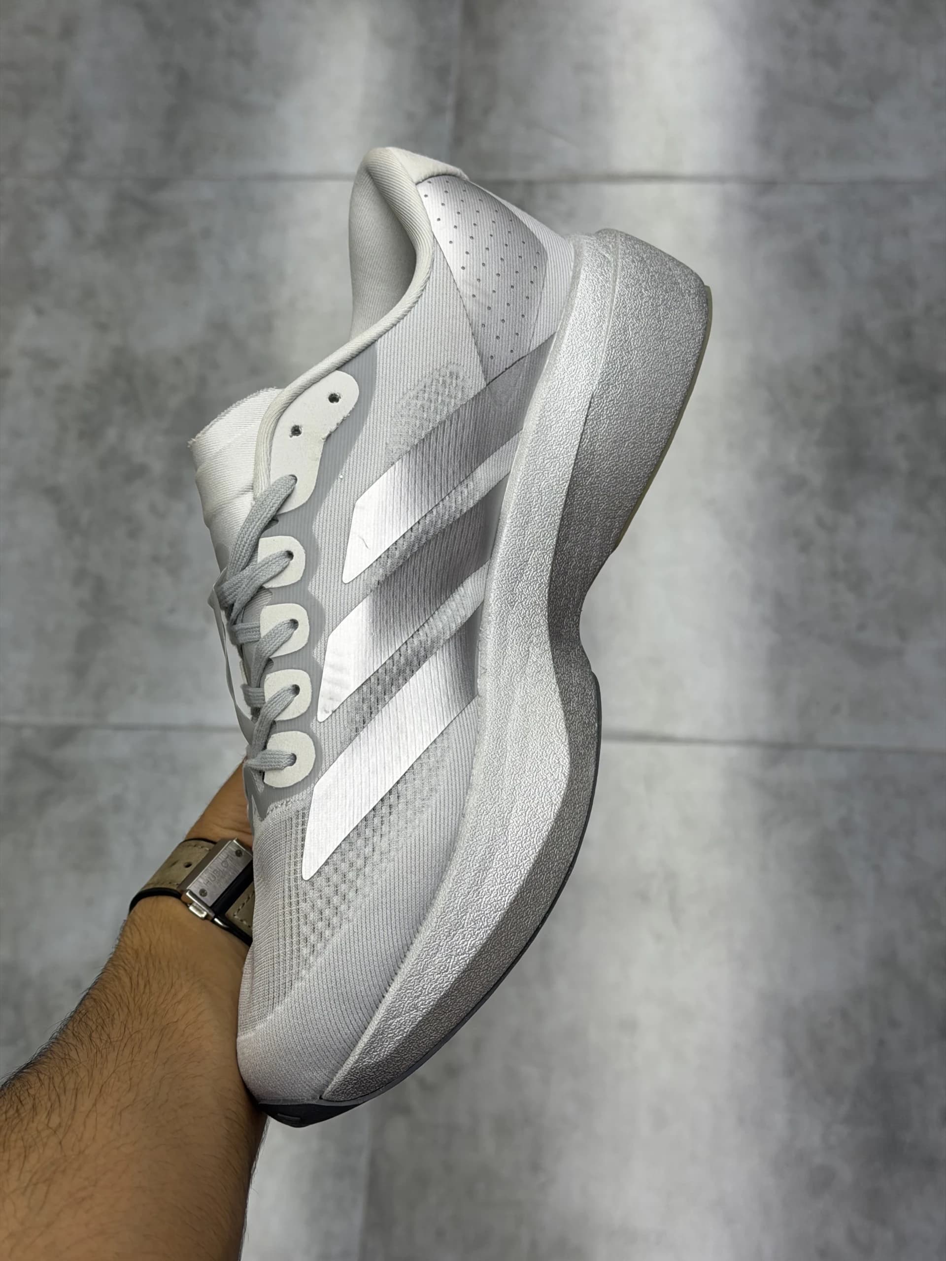 کتونی آدیداس آدیزیرو اوو اس ال خاکستری نقره ای Adidas Adizero Evo SL Gray Silver — تصویر ۴