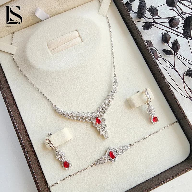 سرویس زنجیری نقره زنانه لاریسا SZ24 — تصویر ۴