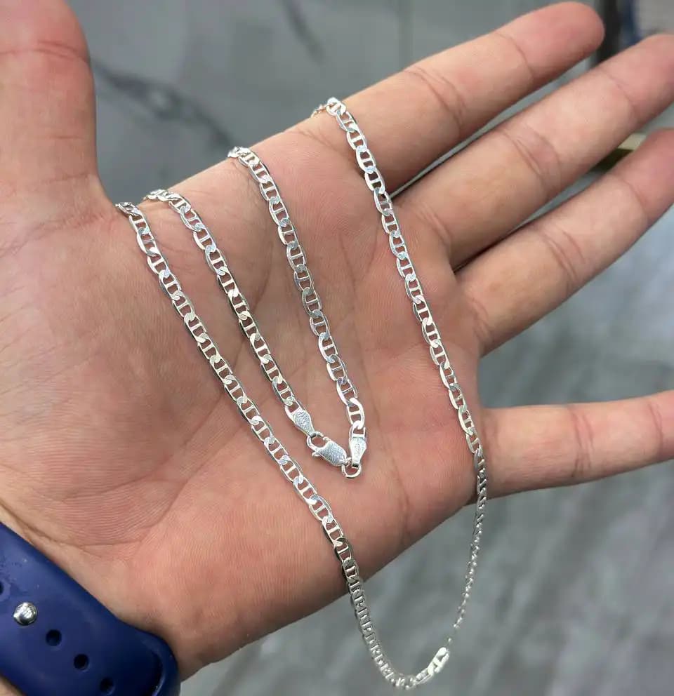 زنجیر نقره مدل ملوانی — تصویر ۷
