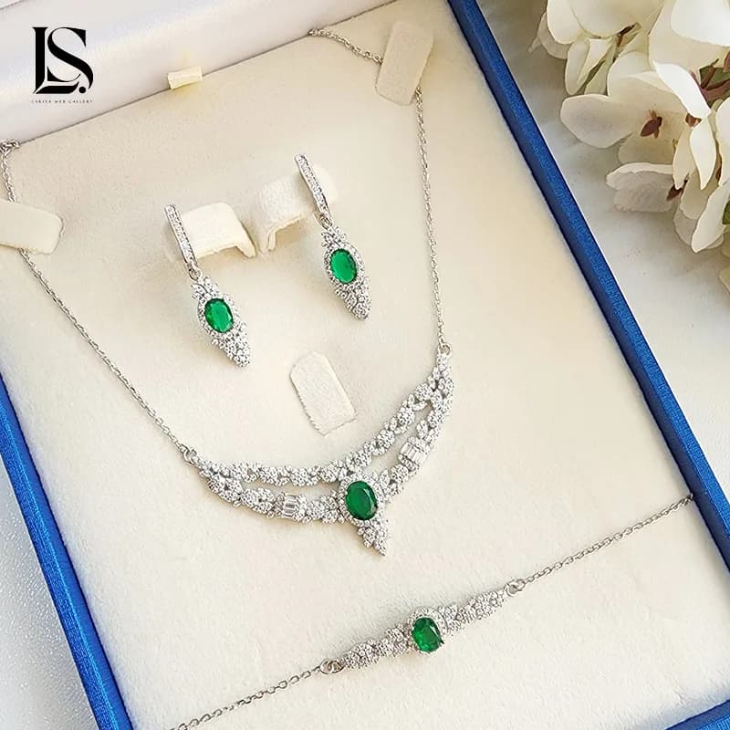 سرویس زنجیری نقره زنانه لاریسا SZ21 — تصویر ۴