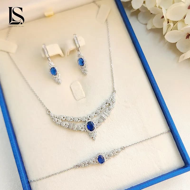 سرویس زنجیری نقره زنانه لاریسا SZ21 — تصویر ۶