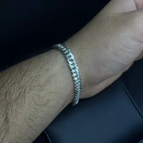 دستبند هشت پر نقره 7 میل — تصویر ۲