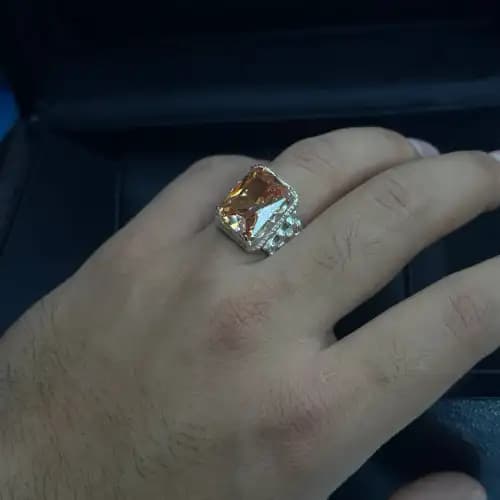 انگشتر نقره رکاب رولکسی مردونه — تصویر ۳