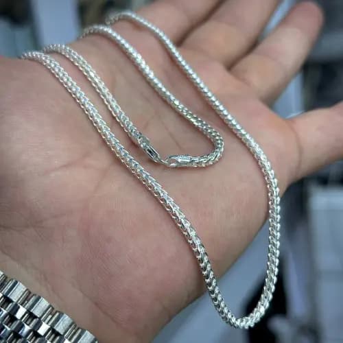 زنجیر نقره مدل میرو — تصویر ۳