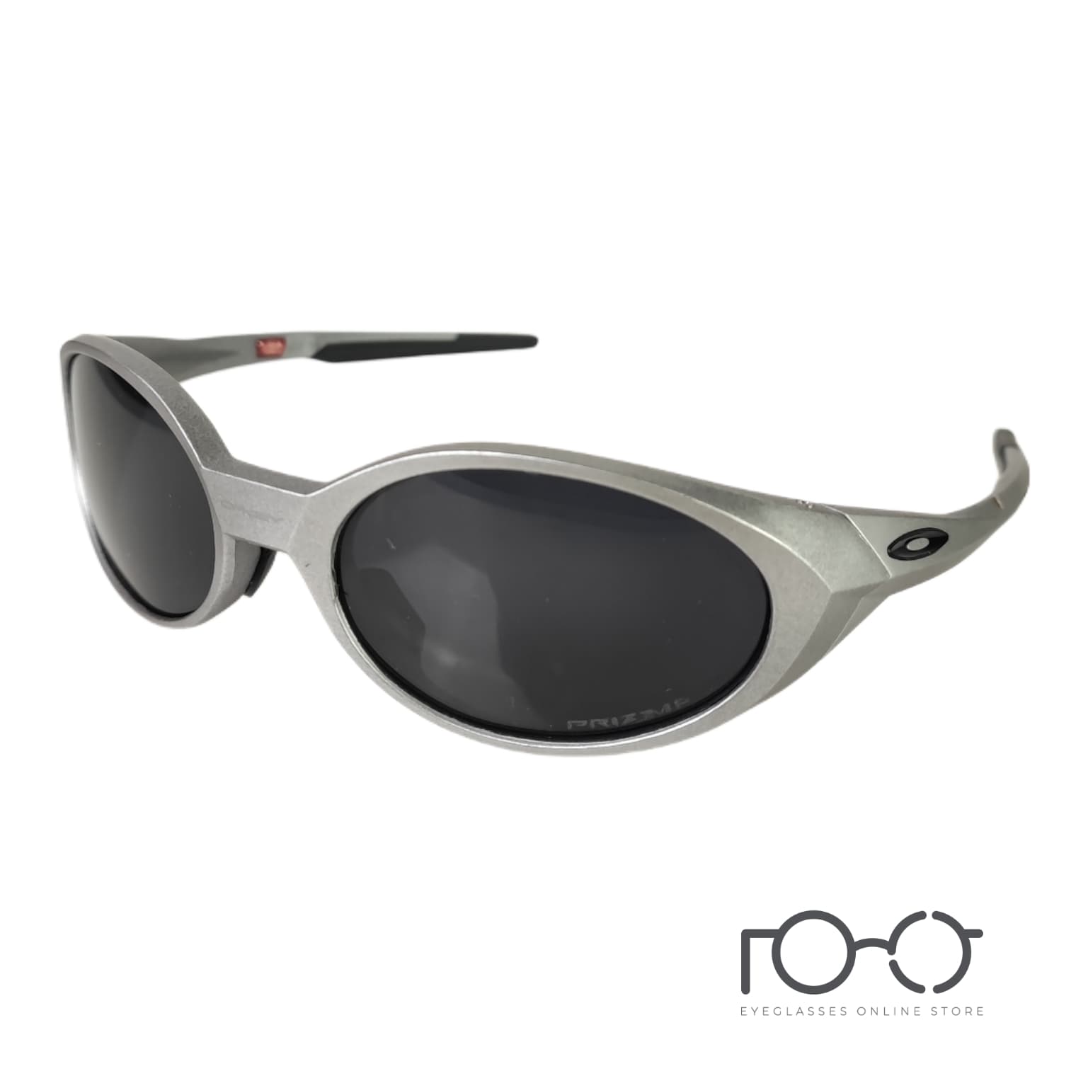 عینک آفتابی ورزشی اوکلی OAKLEY کائوچو کد P009438-0158 رنگ نقره‌ای با لنز مشکی — تصویر ۹