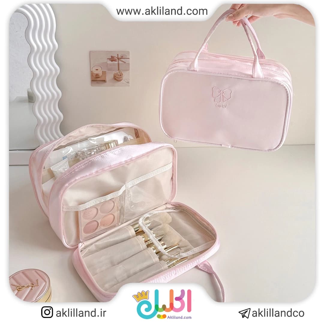 کیف آرایشی دسته دار — تصویر ۴