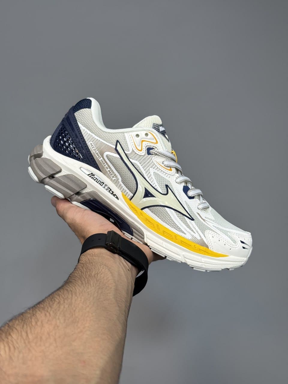 کتونی میزانو هالو میکس سفید زرد Mizuno Halo Mix White Yellow — تصویر ۹