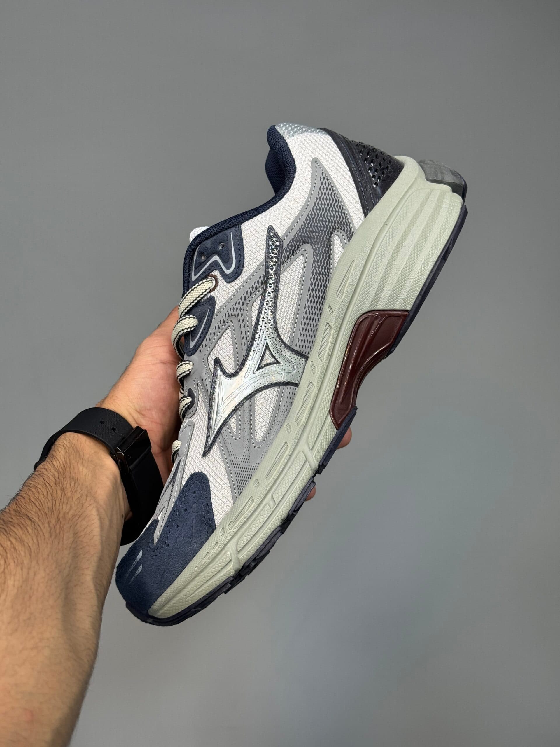 کتونی میزانو هالو میکس خاکستری آبی Mizuno Halo Mix Grey Blue — تصویر ۱۲