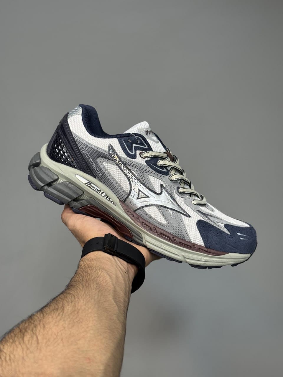 کتونی میزانو هالو میکس خاکستری آبی Mizuno Halo Mix Grey Blue — تصویر ۲