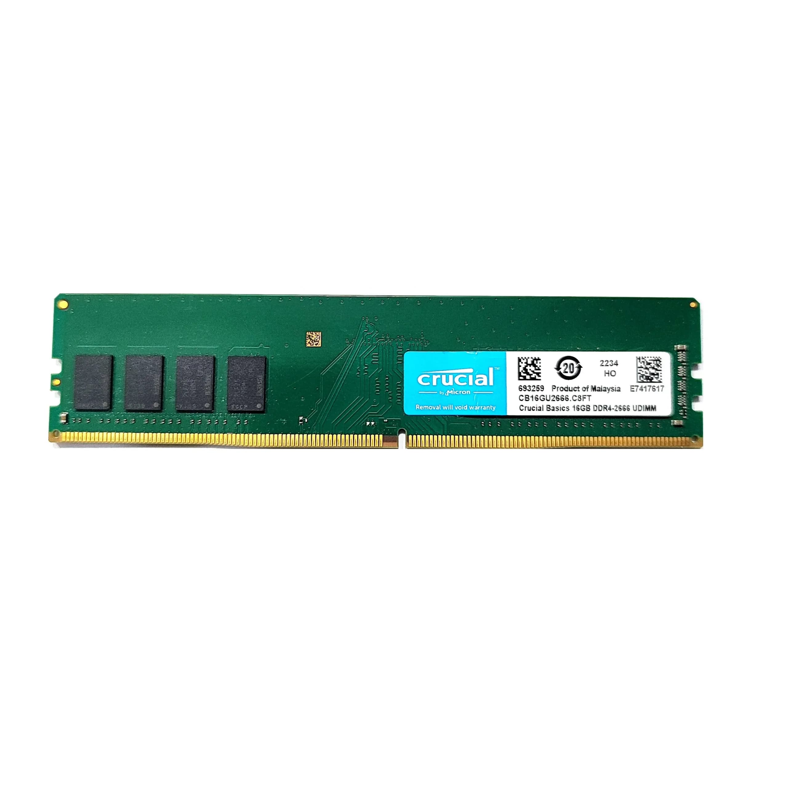 رم دسکتاپ 16 گیگ کروشیال Crucial DDR4-2666V MHz 1.2V CL19 (استوک)
