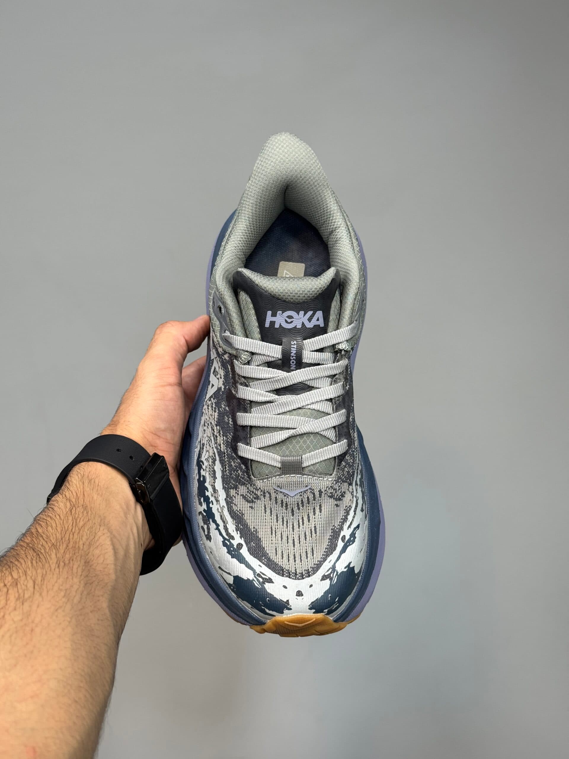 کتونی هوکا استینسون 7 خاکستری سرمه ای Hoka Stinson 7 Grey Varsity Navy — تصویر ۳