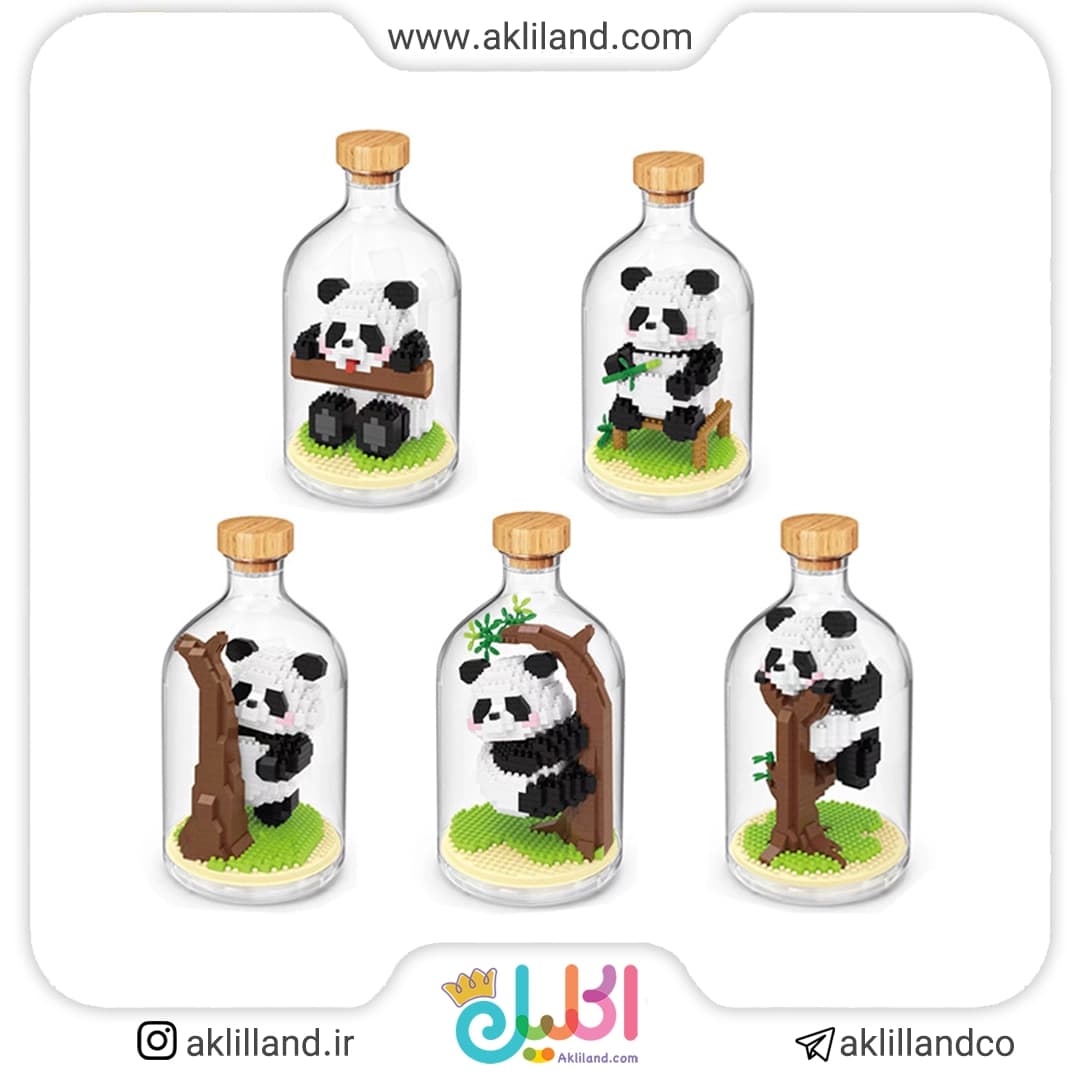 لگو طرح پاندا شیشه ای
