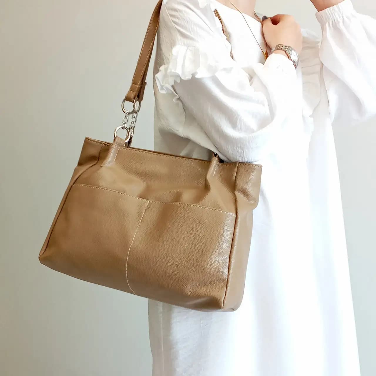 کیف دوشی سایز بزرگ زنانه مدلین 2494 — تصویر ۷