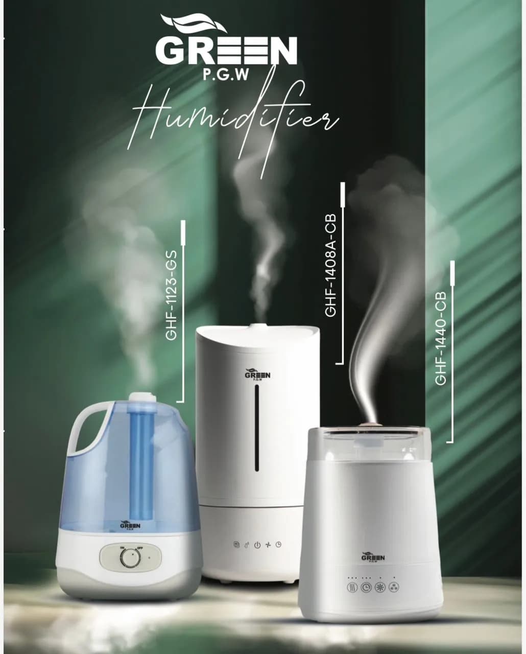 دستگاه رطوبتساز گرین مدل GHF-1408A-CB — تصویر ۲