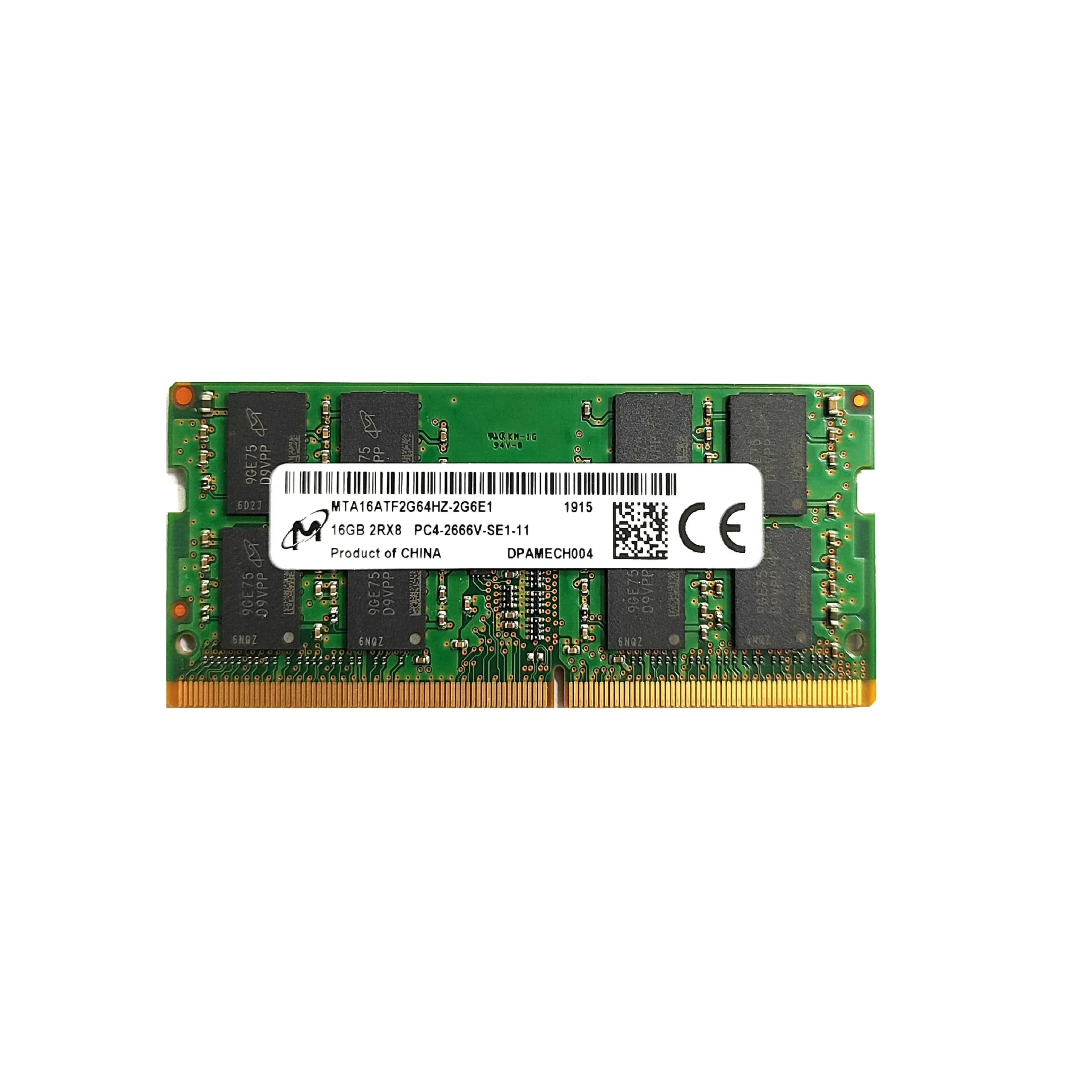 رم لپ تاپ 16 گیگ میکرون Micron DDR4-2666V MHz 1.2V CL19 (استوک)