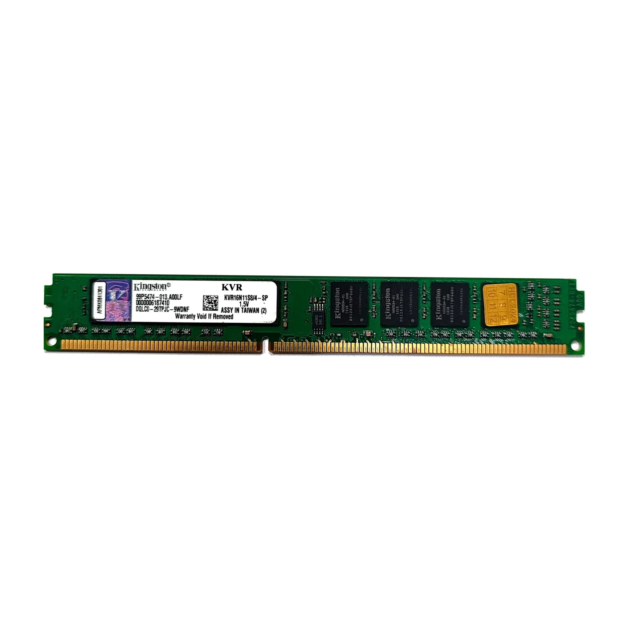 رم 4 گیگابایت کینگستون مدل DDR3 12800U MHz PC3 استوک