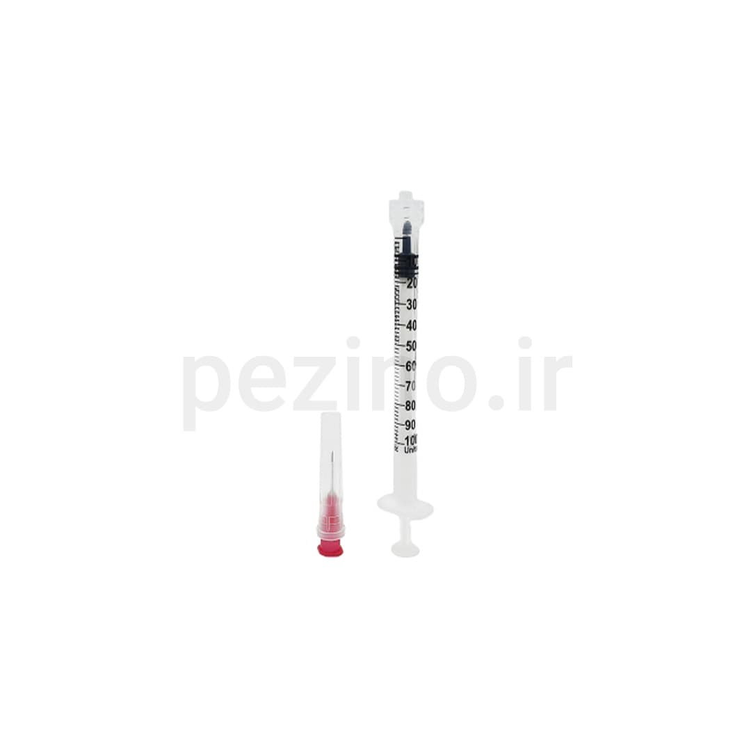 سرنگ انسولین 1 سی سی لورلاک حلما سرسوزن 29