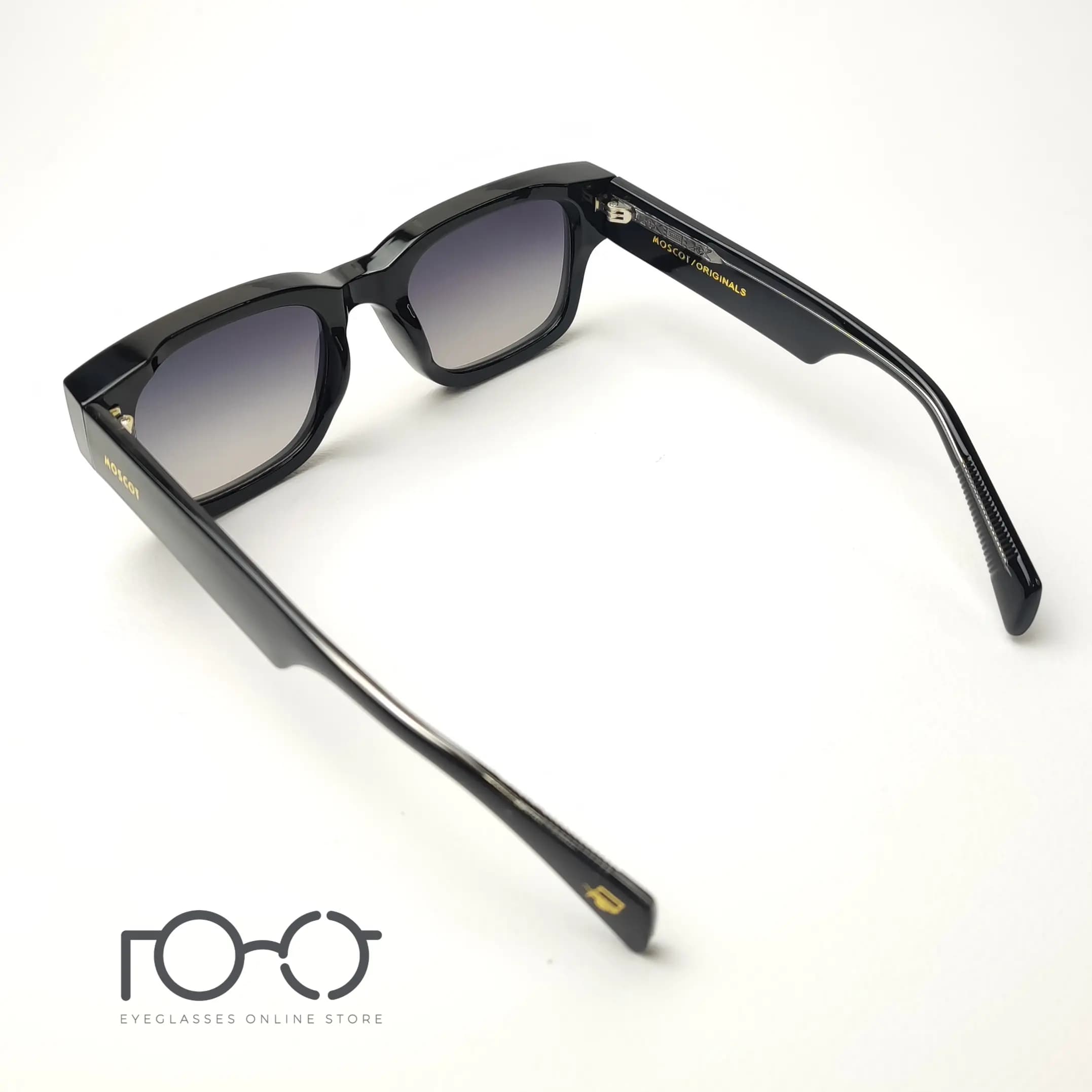 عینک آفتابی موسکات MOSCOT کائوچو استات کد 1201 رنگ مشکی پیانویی با لنز دودی سایه روشن — تصویر ۴