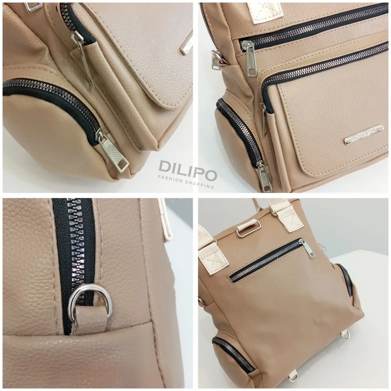 کوله پشتی سه کاره چرم اریکا 2468 — تصویر ۲