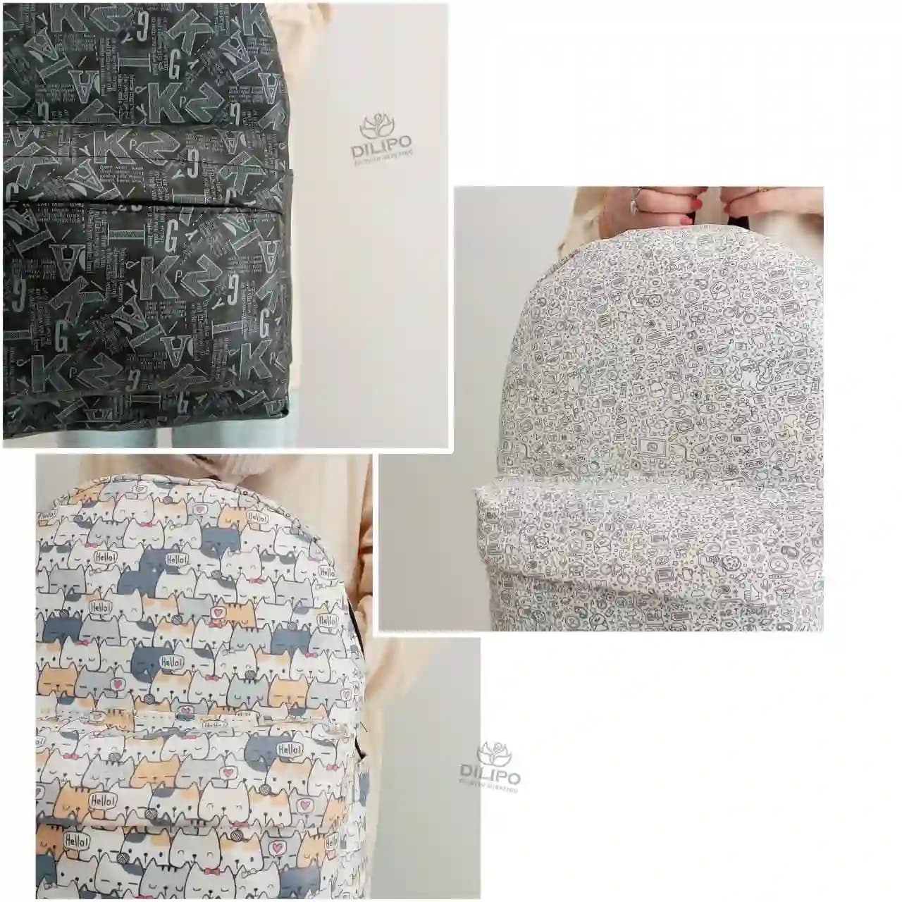 کوله پشتی چرم طرح کالیگرافی جودی 2408 — تصویر ۲