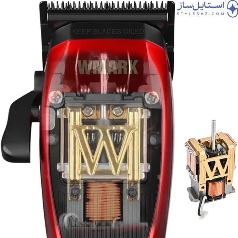ماشین اصلاح سر دبلیومارک WMARK NG-X1 | کلیپر حرفه‌ای فید و حجم‌زنی — تصویر ۱۲
