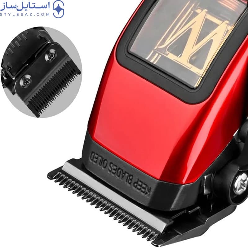 ماشین اصلاح سر دبلیومارک WMARK NG-X1 | کلیپر حرفه‌ای فید و حجم‌زنی — تصویر ۵