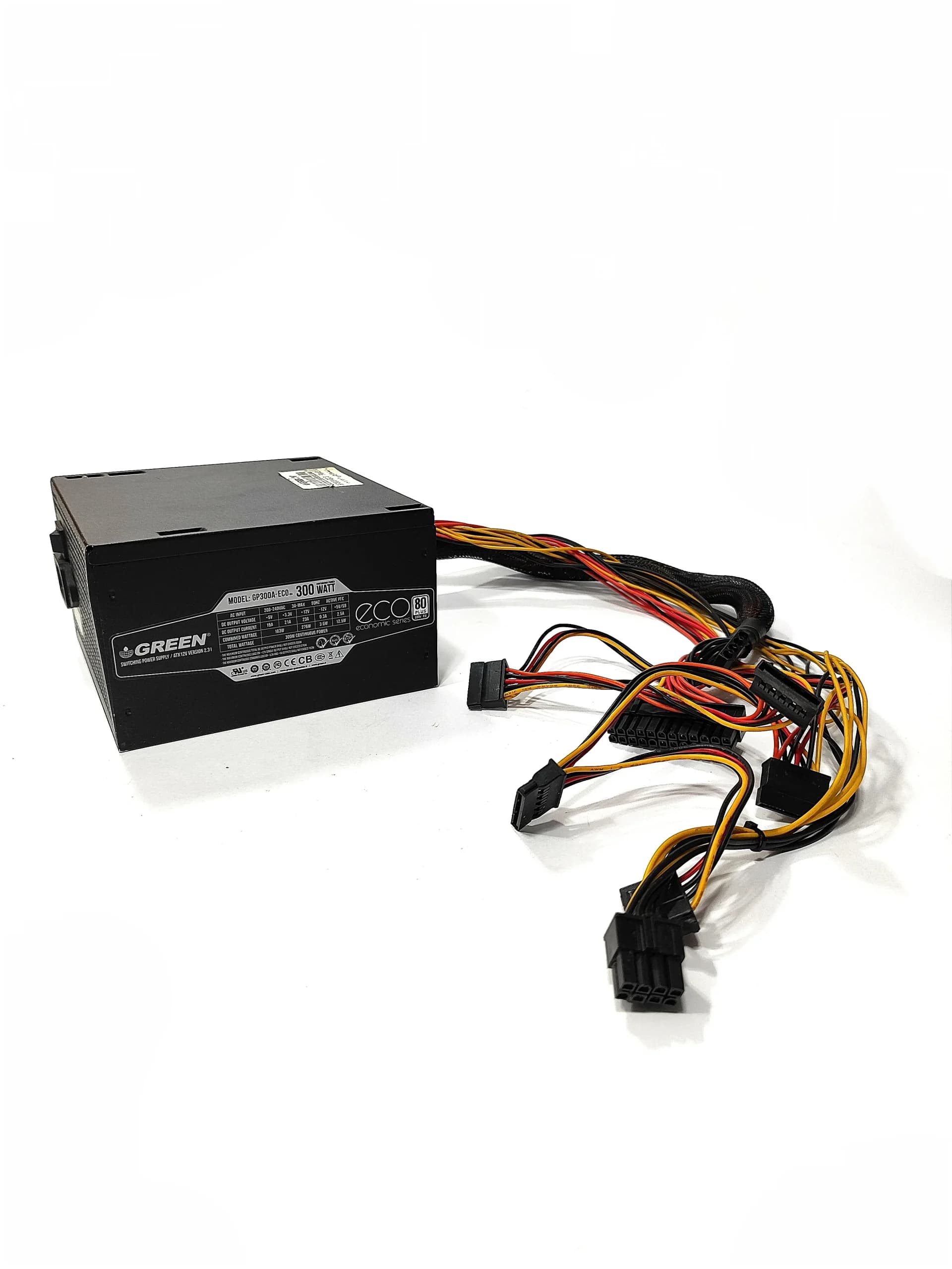 پاور 300w گرین مدل80Plus-GP300A-ECO rev3.1 غیر ماژولار (استوک) — تصویر ۴