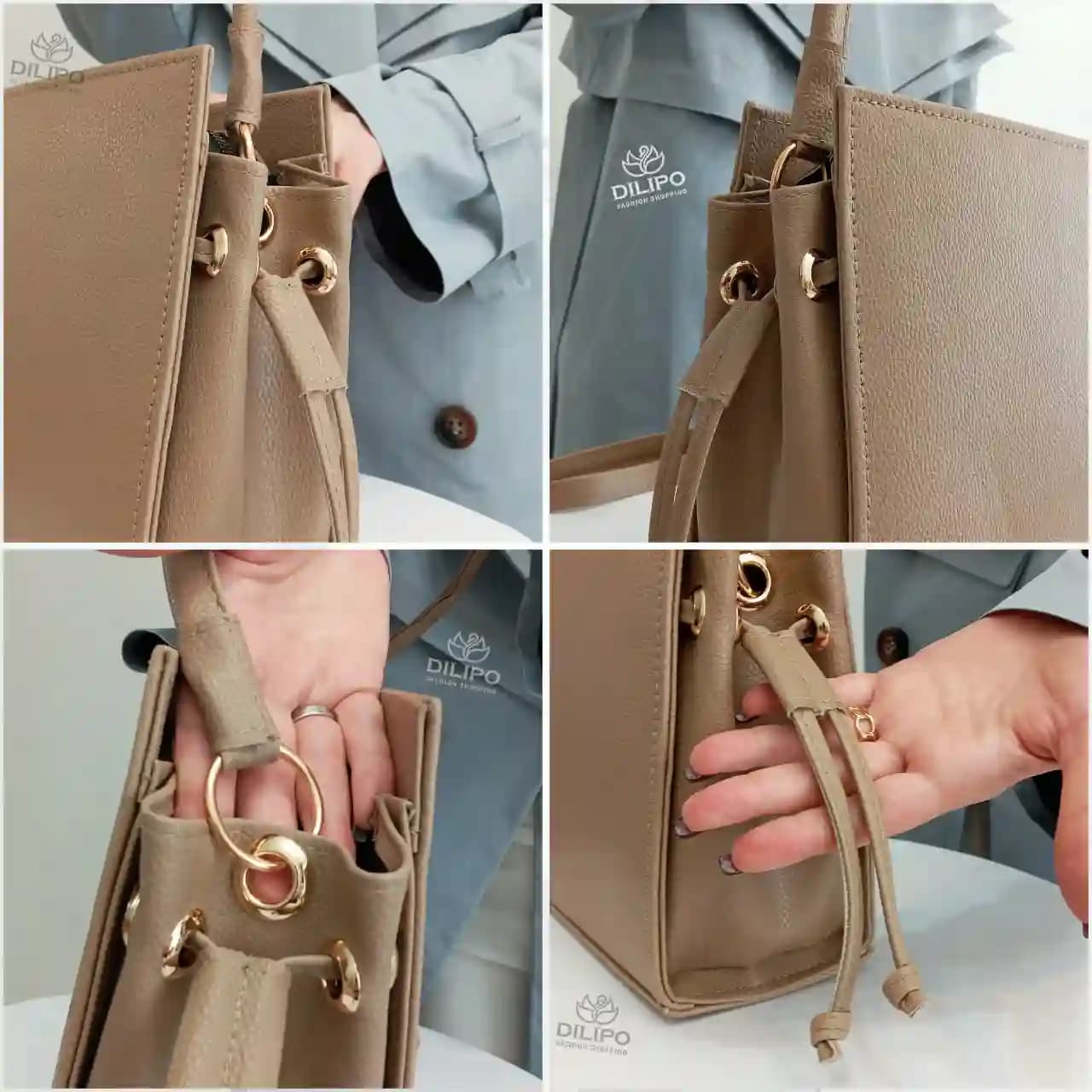 کیف دستی و دوشی با آویز گره ای نازیک 2412 — تصویر ۴