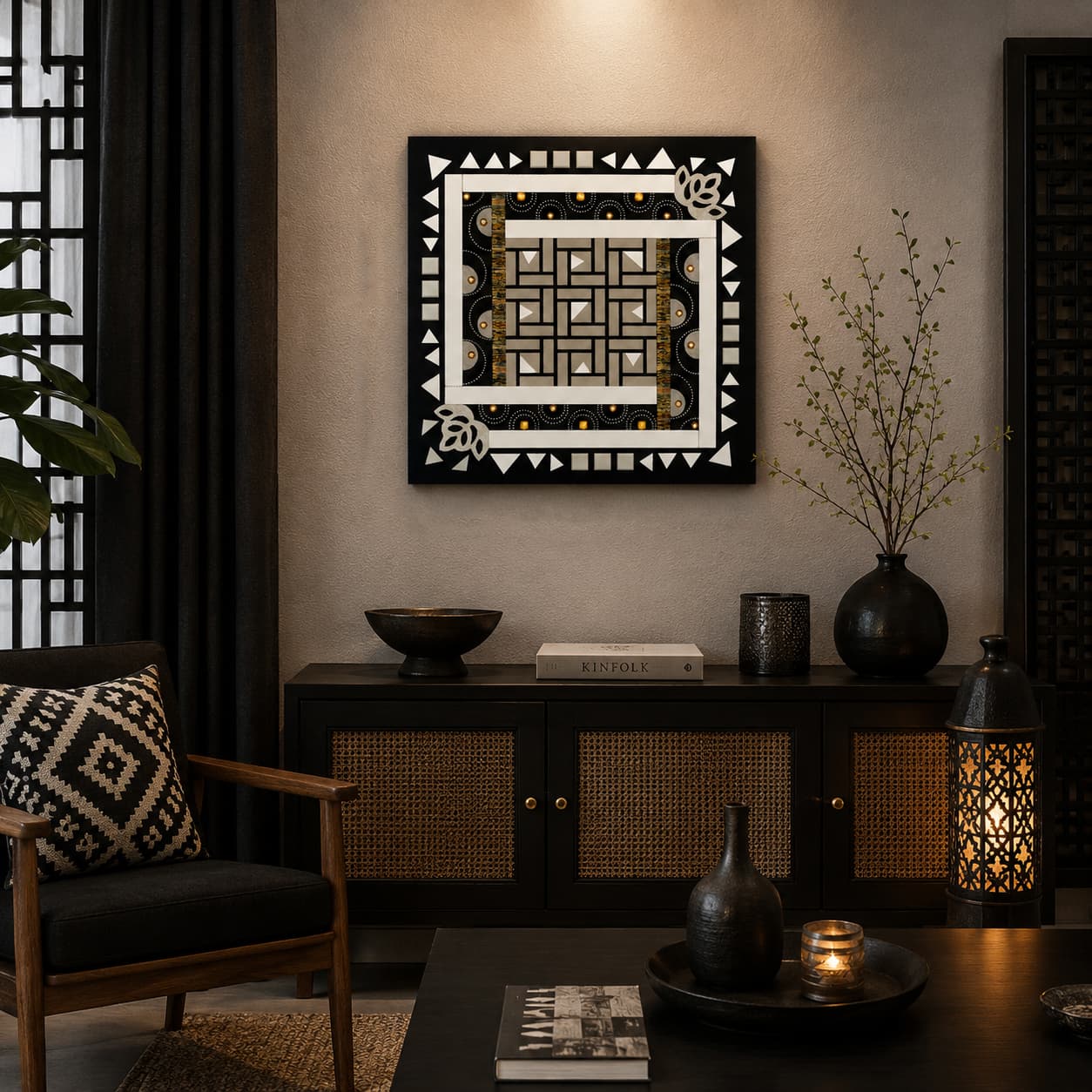 تابلو میکس مدیا چاکراه زمین — تصویر ۲