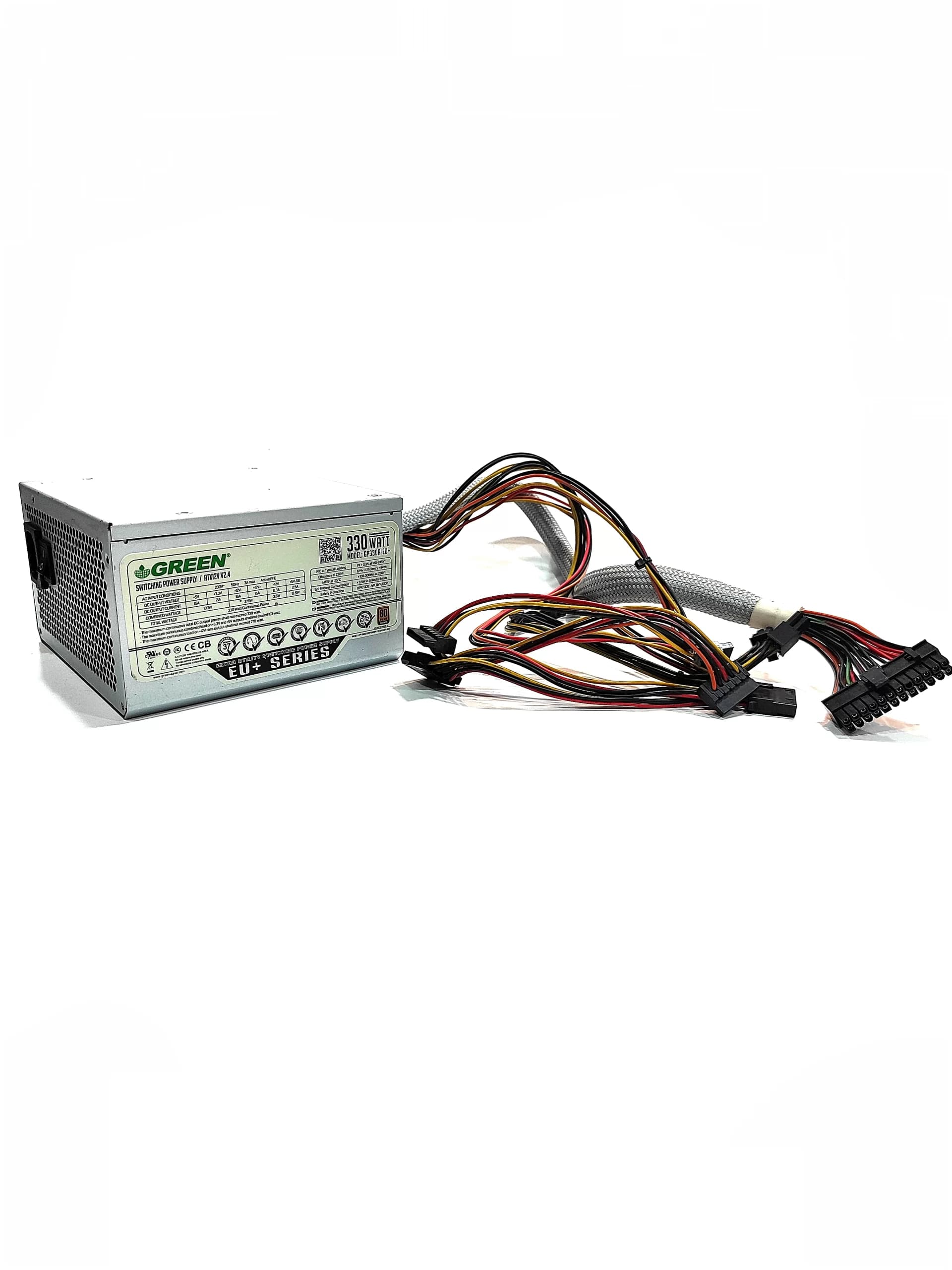 پاور 330w گرین مدل +80Plus-GP330A-EU غیر ماژولار (استوک)