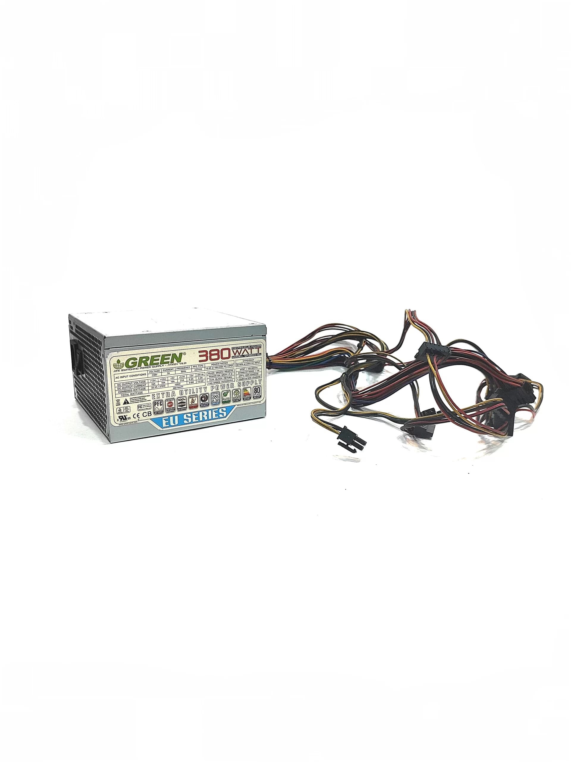 پاور 380w گرین مدل 80Plus-GP380A-EU غیر ماژولار (استوک)