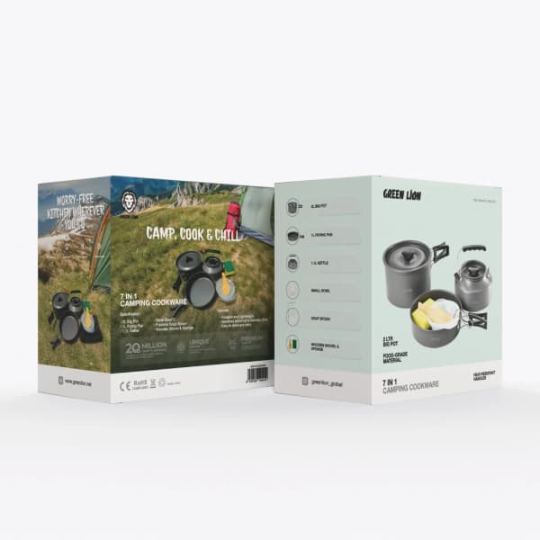 ست ظروف پخت‌ و پز کمپینگ 10 در 1 گرین لاین 10IN 1 Camping Cookware — تصویر ۹