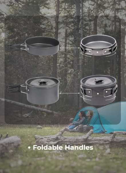 ست ظروف پخت‌ و پز کمپینگ 10 در 1 گرین لاین 10IN 1 Camping Cookware — تصویر ۸