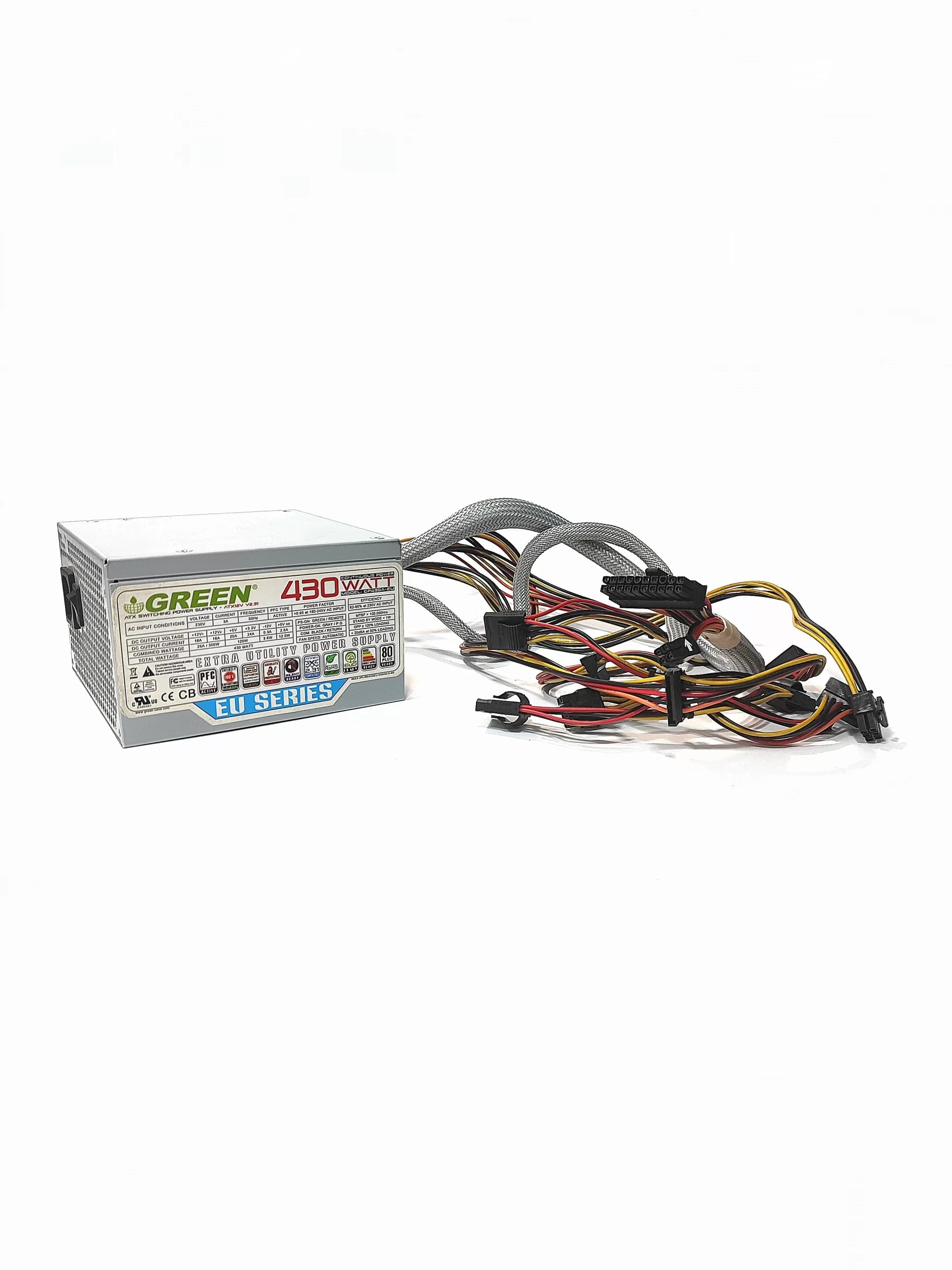 پاور 430w گرین مدل 80Plus-GP430A-EU غیر ماژولار (استوک)