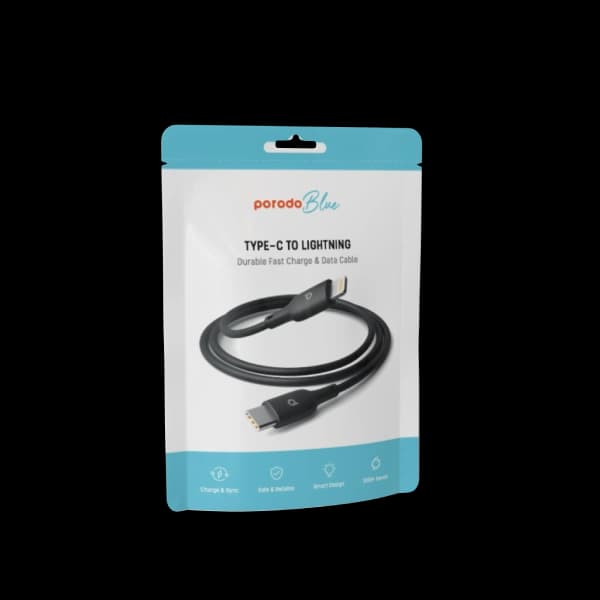کابل Type-C به Lightning پرودو | 20 وات , 1 متر Porodo PVC Cable