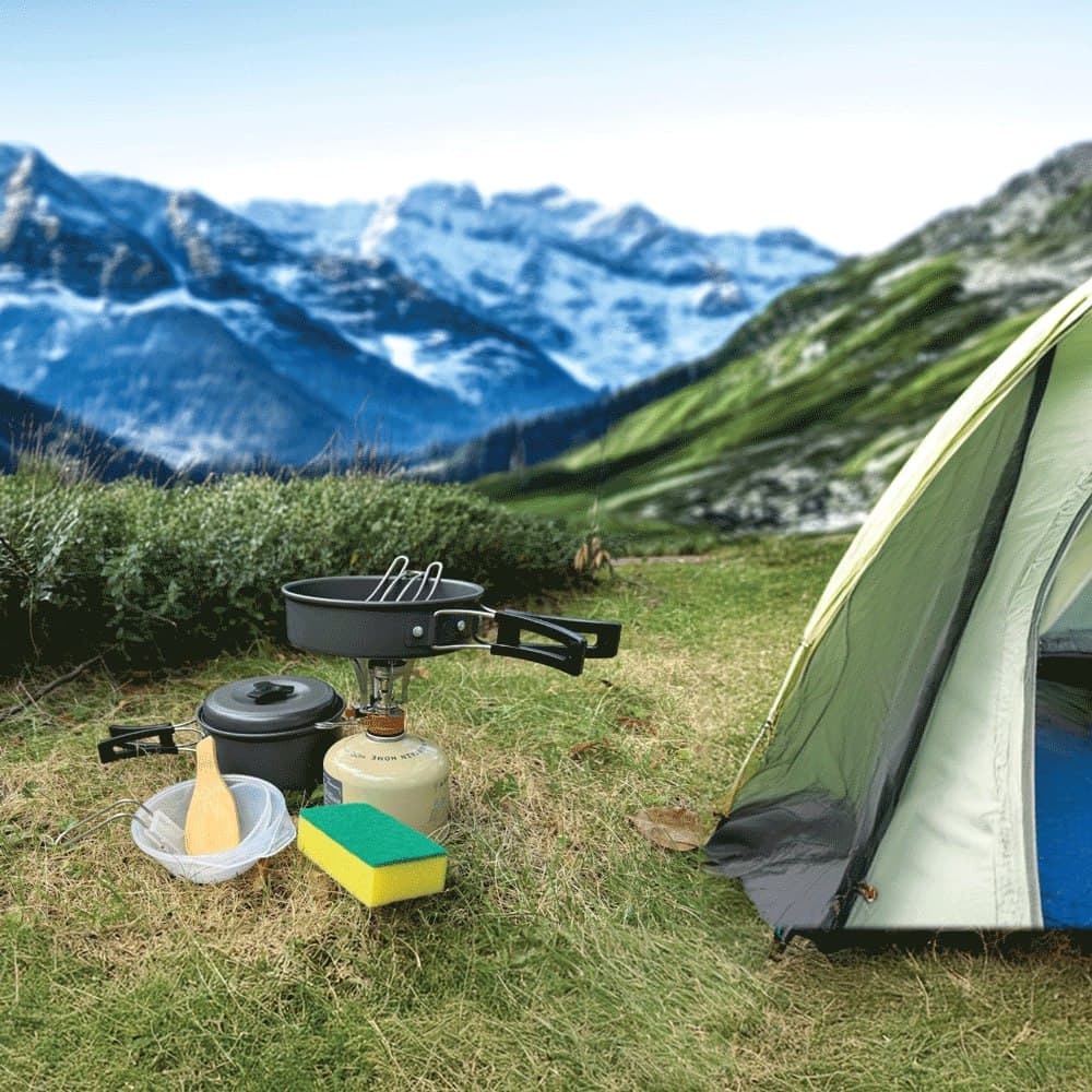 ظروف کمپینگ 10در1 گرین لاین Green 10IN1 Camping Cookware — تصویر ۵