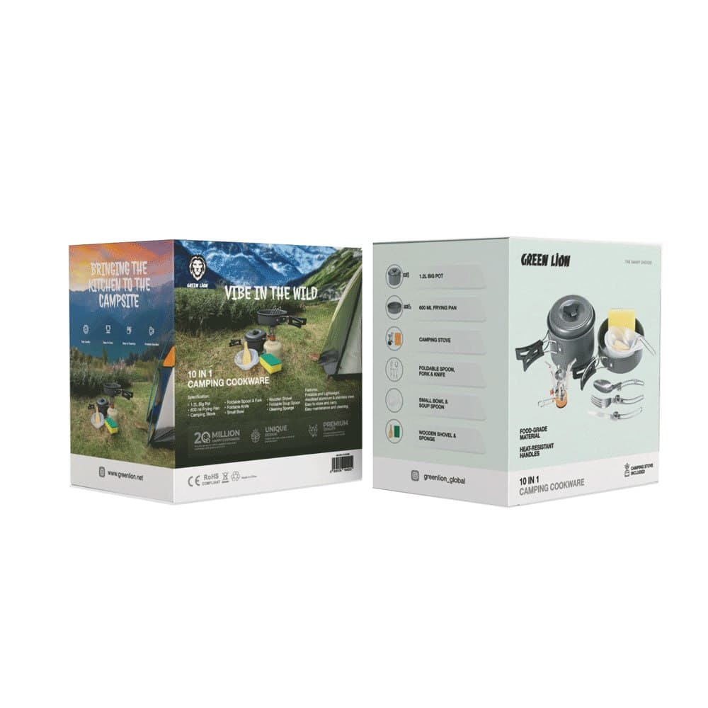 ظروف کمپینگ 10در1 گرین لاین Green 10IN1 Camping Cookware — تصویر ۴