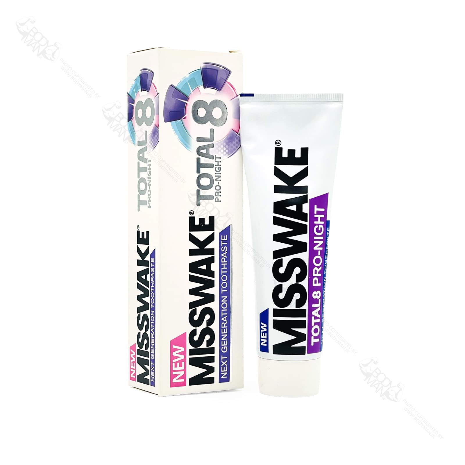 خمیر دندان کامل توتال ۸ پرو نایت میسویک | MISSWAKE TOTAL 8 PRO NIGHT TOOTHPASTE — تصویر ۴