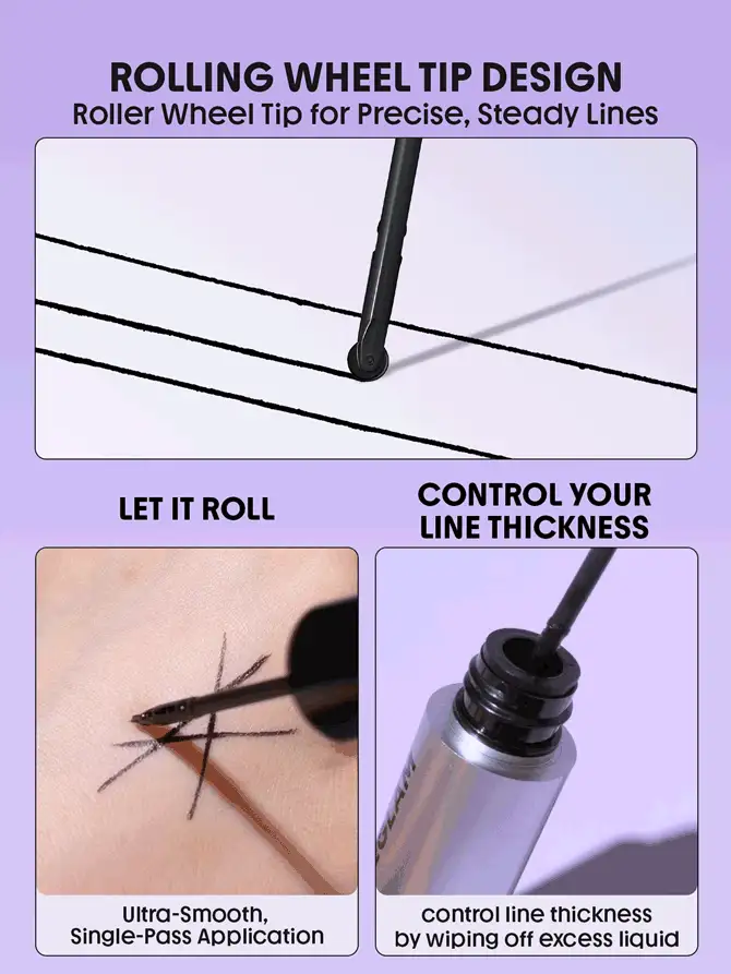 خط چشم رولی مشکی شیگلم Swift Stroke Roller Eyeliner Pen — تصویر ۶