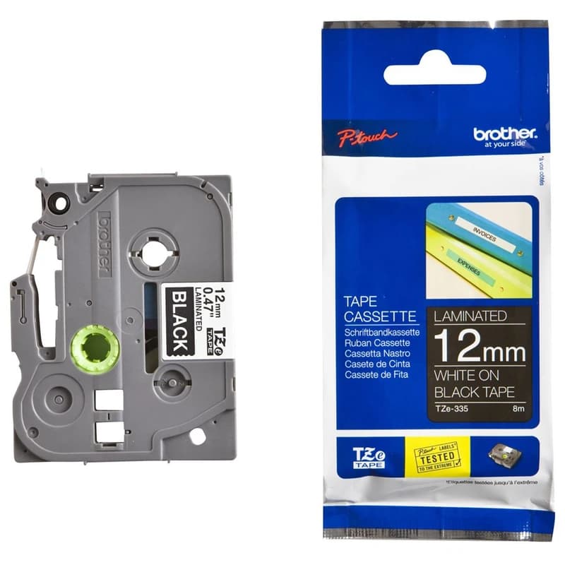 برچسب لیبلپرینتر 12 میلیمتر برادر Brother TZ2-335