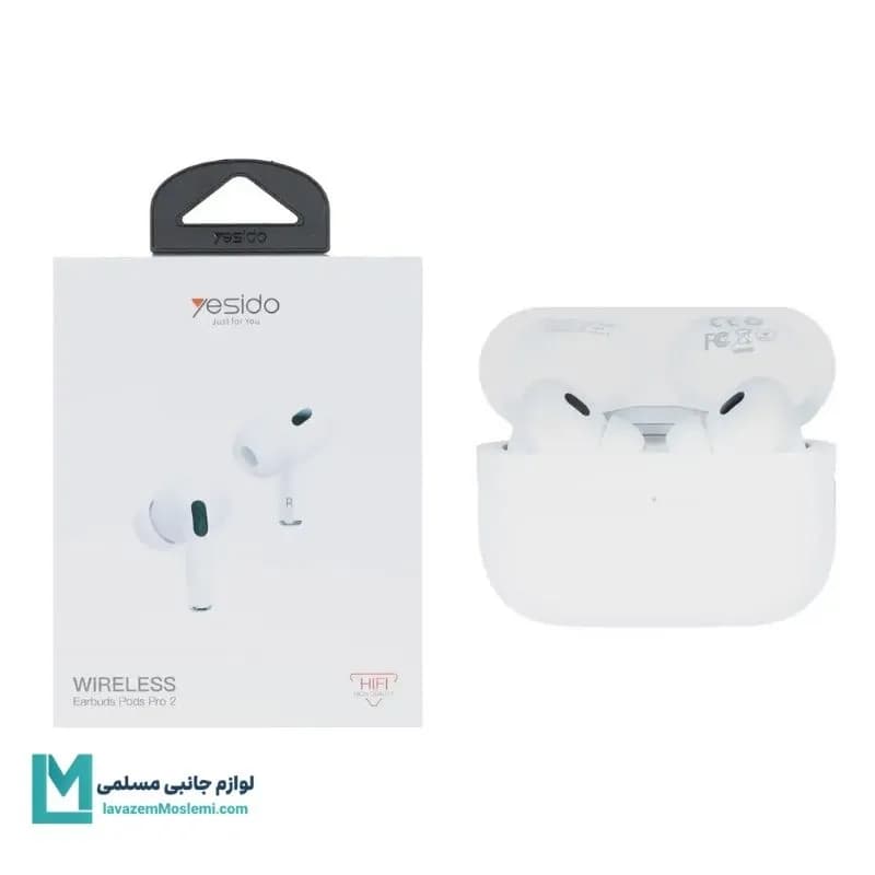 هندزفری بی سیم Yesido مدل Pods Pro2 JB27 سفید کد EV1042 | لوازم جانبی مسلمی