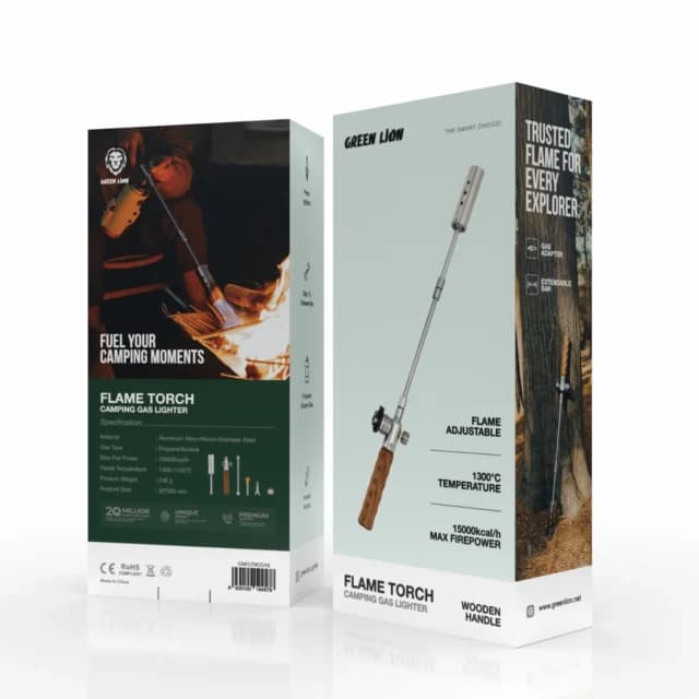 فندک گازی کمپینگ شعله‌ای گرین لاین Flame Torch Camping Gas lighter