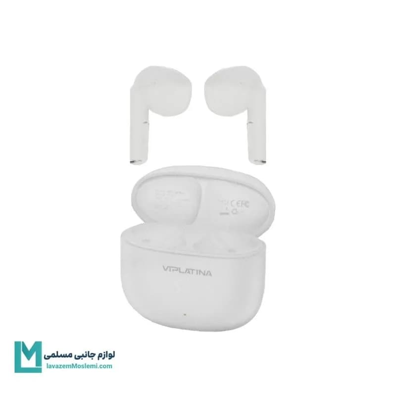 هندزفری بی سیم VIPLATINA مدل VT43 – سفید کد EV1041 | لوازم جانبی مسلمی — تصویر ۲
